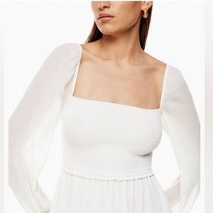 Wilfred white chiffon dress